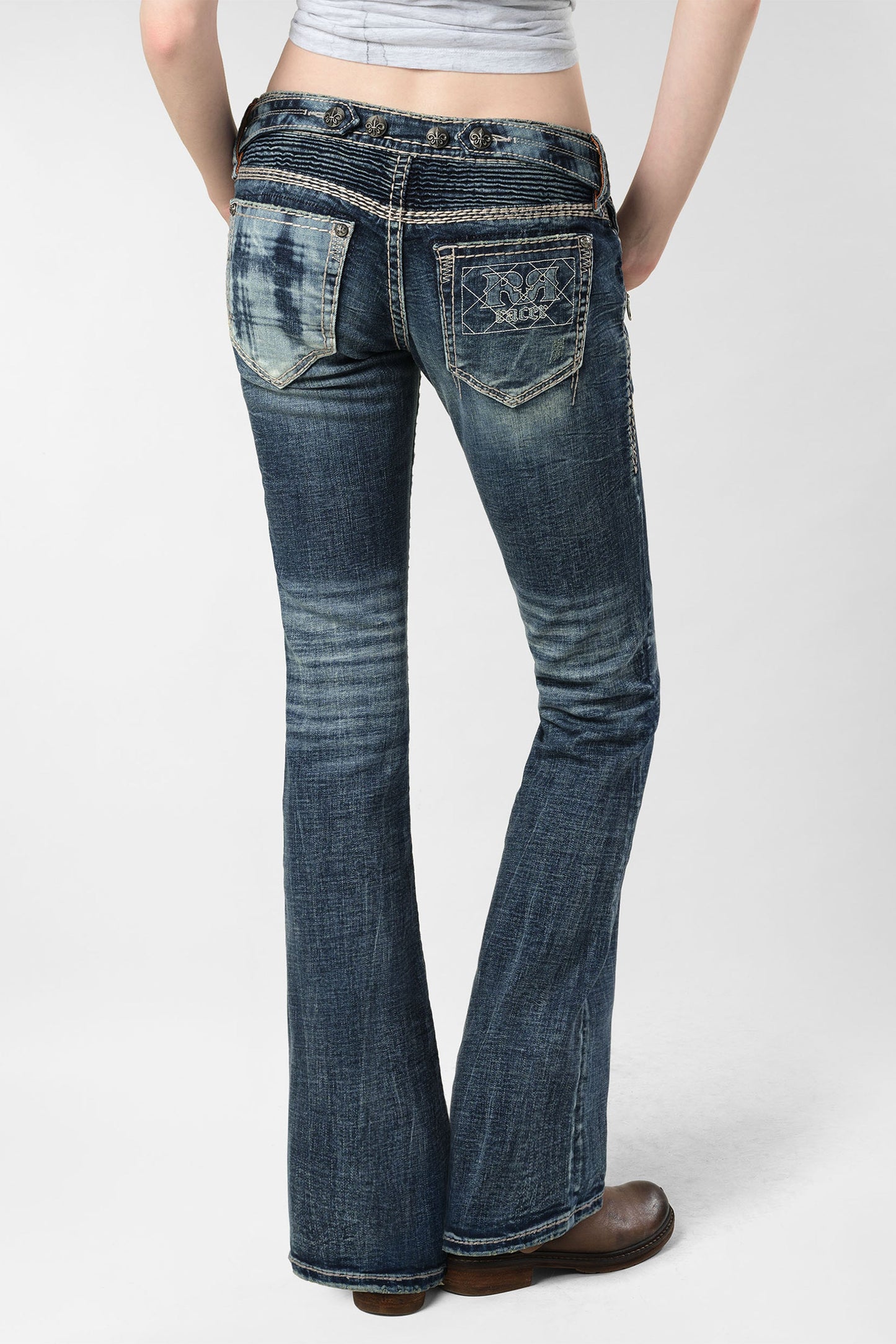Racer X Rock Revival® Women's Light Bootcut Denim