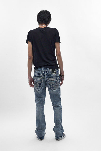 Xander Bootcut Jeans in Medium Blue