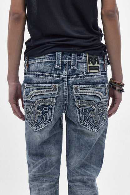 Xander Bootcut Jeans in Medium Blue