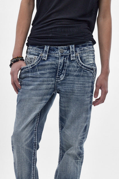 Xander Bootcut Jeans in Medium Blue