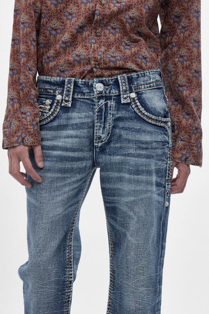 Zayn Bootcut Jeans in Medium Blue