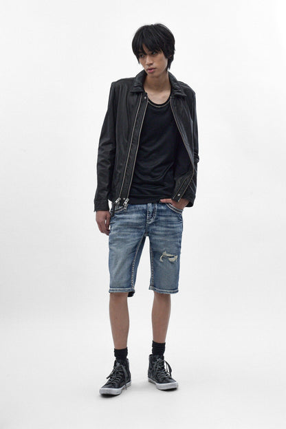 Zayn Denim Shorts in Medium Blue