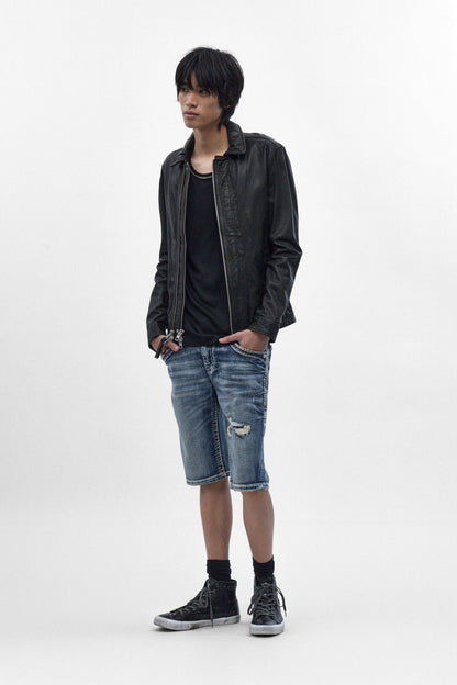 Zayn Denim Shorts in Medium Blue